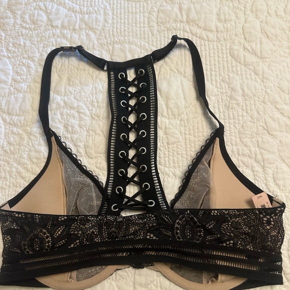 New NWT Very wicked Sexy unlined plunge 34D grommet racerback front clasp close - Picture 7 of 7